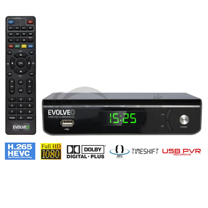 EVOLVEO Omega S3, HD DVB-T2 H.265/HEVC rekordér