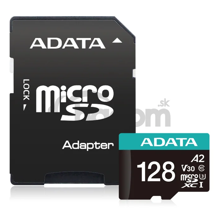 ADATA V30S/micro SDXC/128GB/UHS-I U3 / Class 10/+ Adaptér