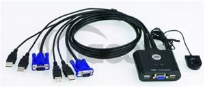 Aten 2-port KVM USB mini, 1m káble, DO