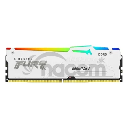 Kingston FURY Beast White/DDR5/16GB/5200MHz/CL40/1x16GB/RGB/White