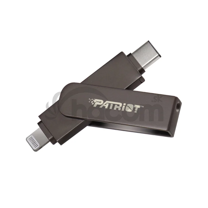 Patriot iLuxe Stick C MFi/256GB/USB 3.2/Lightning + USB-C/Čierna