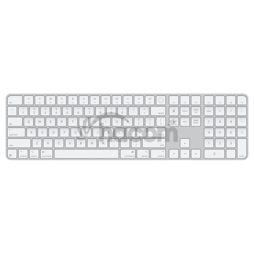 Apple Magic Keyboard Numeric Touch ID/Bezdrôtová Bluetooth/US layout/Biela