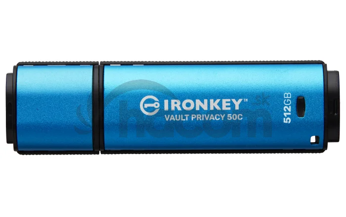 Kingston Ironkey Vault Privacy 50C/512GB/USB 3.2/USB-C/Modrá
