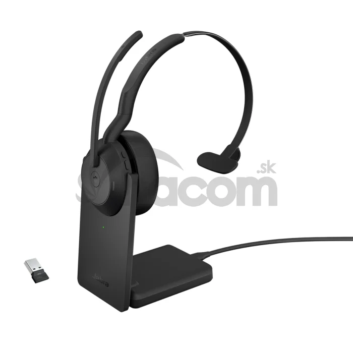 Jabra Evolve2 55/Mono/ANC/USB/BT-USB/Bezdrať/MS/Stand/Čierna