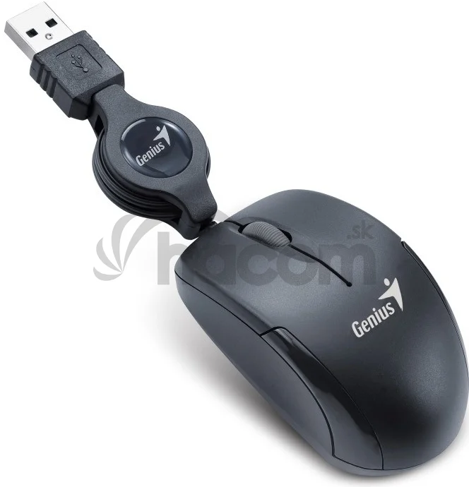 GENIUS Micro Traveler V2/Cestovná/Optická/1 200 DPI/Drôtová USB/Čierna