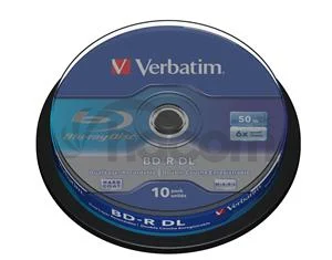 VERBATIM BD-R DL(10-pack) 50GB/6x/spindle