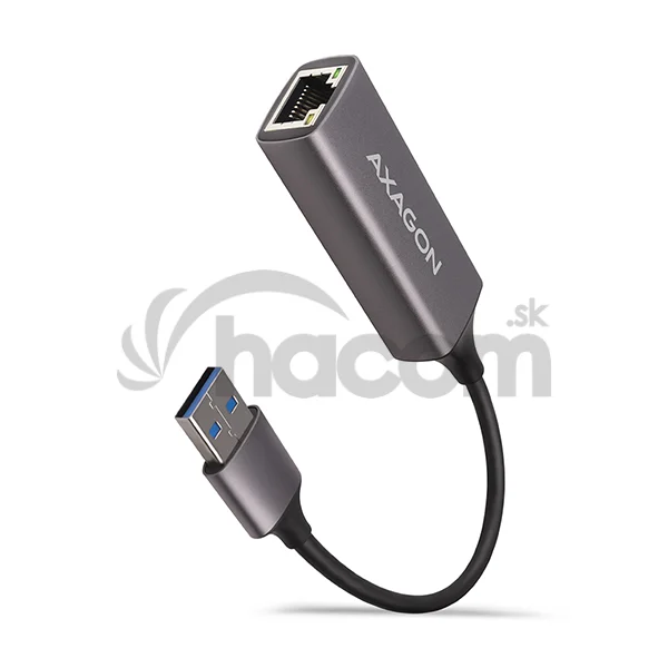 AXAGON ADE-TR, USB-A 3.2 Gen 1 - Gigabit Ethernet sieťová karta, auto inštal, titánovo šedá