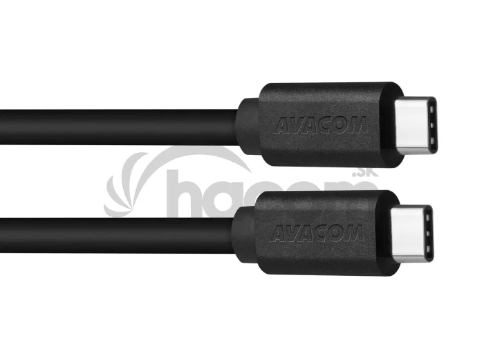 AVACOM dátový a nabíjací kábel USB Type-C - USB Type-C, 40cm, čierna