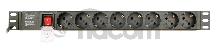 Gembird PDU 8 schucko, 1U, 16 A, 3m