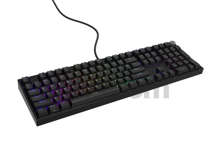 Herná mechanická klávesnica Genesis THOR 404/RGB/Gateron Yellow Pro/Drôtové USB-A/US layout/Čierna