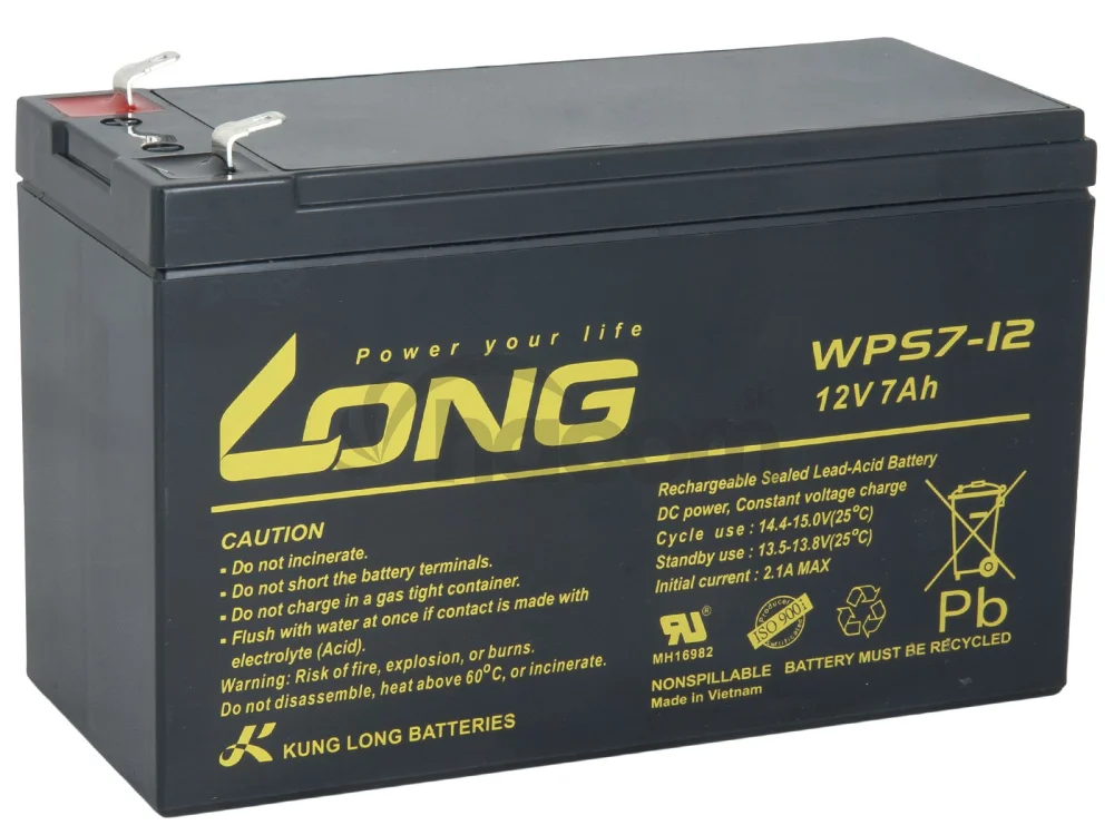 LONG batéria 12V 7Ah F1 (WPS7-12)