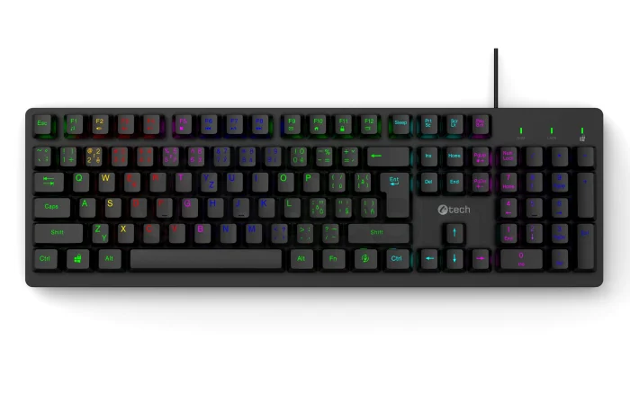 Herná klávesnica C-TECH Riven (GKB-16), RGB, USB