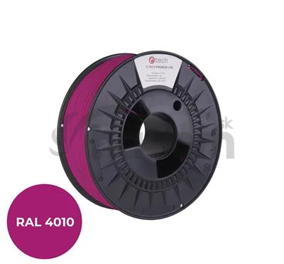 Tlačová struna (filament) C-TECH PREMIUM LINE, PLA, telekomunikačná fialová, RAL4010, 1,75mm, 1kg