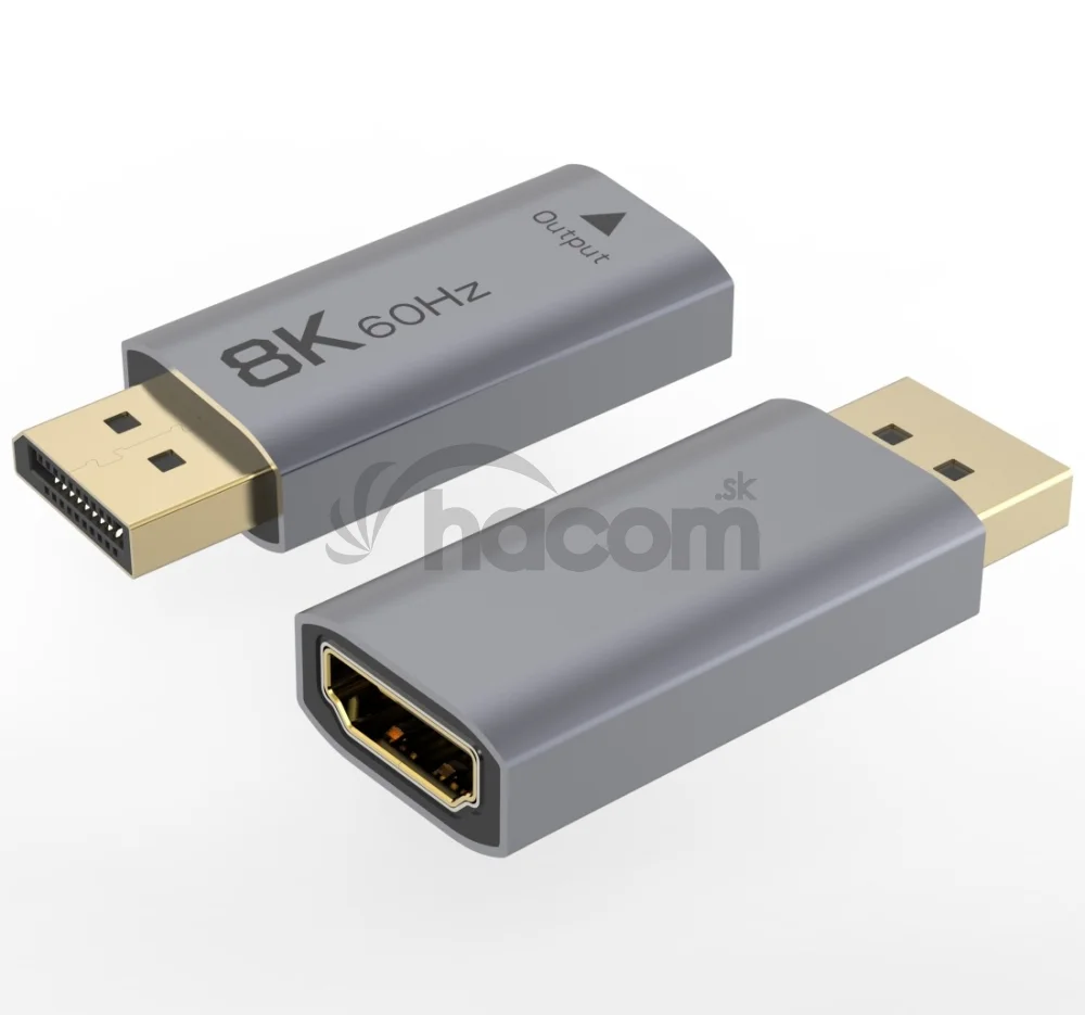 PremiumCord adaptér DisplayPort - HDMI, 8K @ 60Hz, 4K @ 144Hz Male/Female, pozlátené konektory