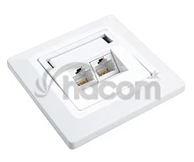 Zásuvka Solarix CAT6 UTP 2 x RJ45 pod omietku biela