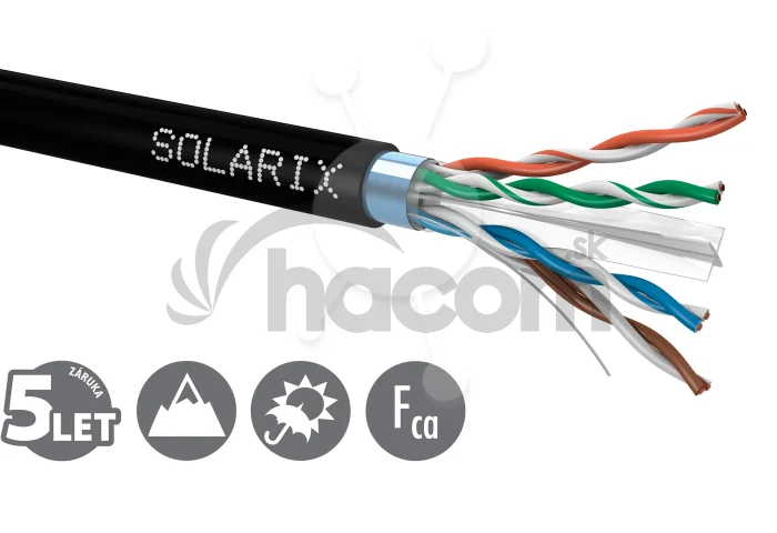 Inštalačný kábel Solarix CAT6 FTP PE Fca vonkajší 500m/cievka SXKD-6-FTP-PE