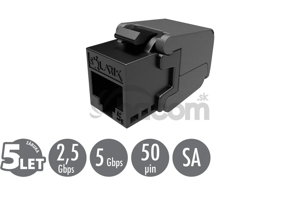 Samorezný keystone Solarix CAT5E UTP SXKJ-5E-UTP-BK-SA