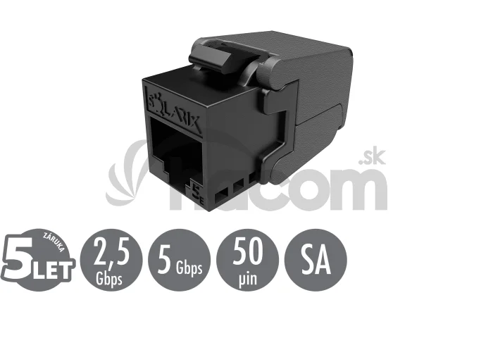Samorezný keystone Solarix CAT5E UTP SXKJ-5E-UTP-BK-SA
