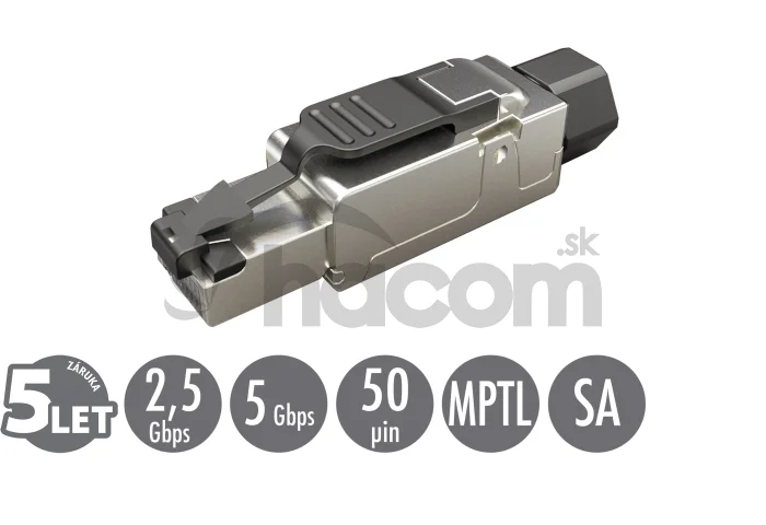 Konektor MPTL univerzálny RJ45 CAT6 STP samorezný SXRJ45-6-STP-BK-SA