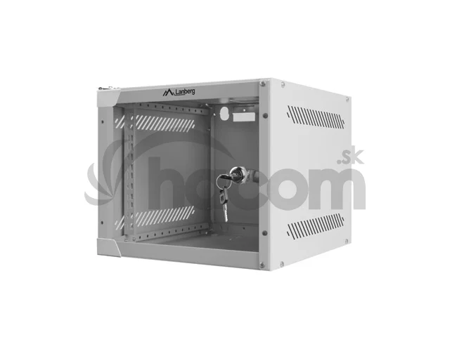 Nástenný rack 10'' 4U 280x310mm sivý flat pack