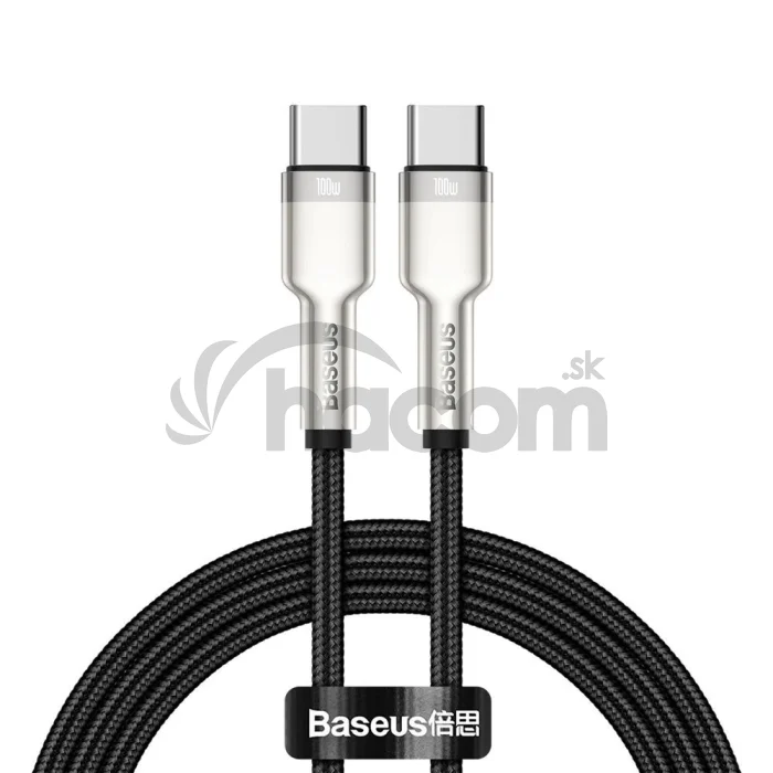 Baseus Dátový kábel Cafule USB-C/USB-C 1m 100W (20V 5A) čierny