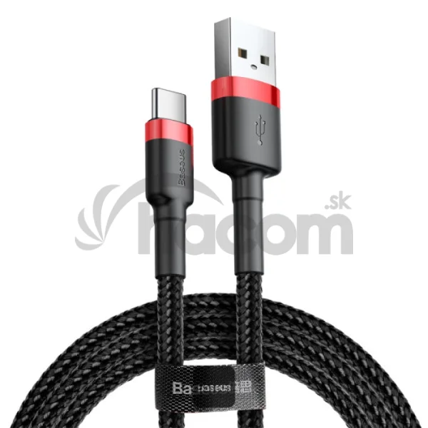 Baseus dátový kábel Cafule USB-C 2m 2A červeno-čierny