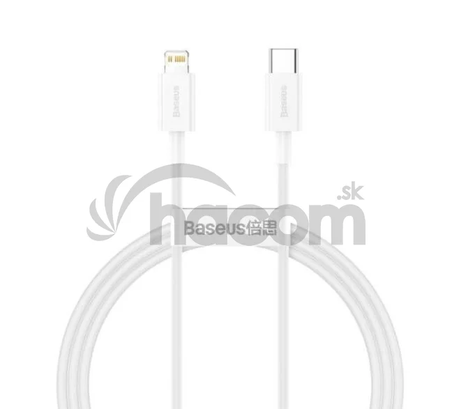 Baseus dátový kábel Superior USB-C/Lightning 1m 20W biely