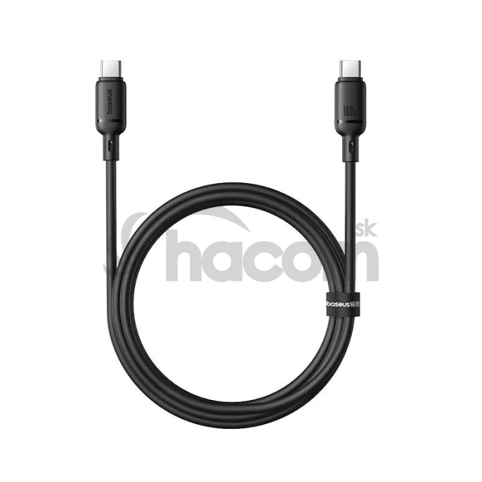 Baseus Rýchlonabíjací kábel Silky USB-C/USB-C 1m 100W čierny