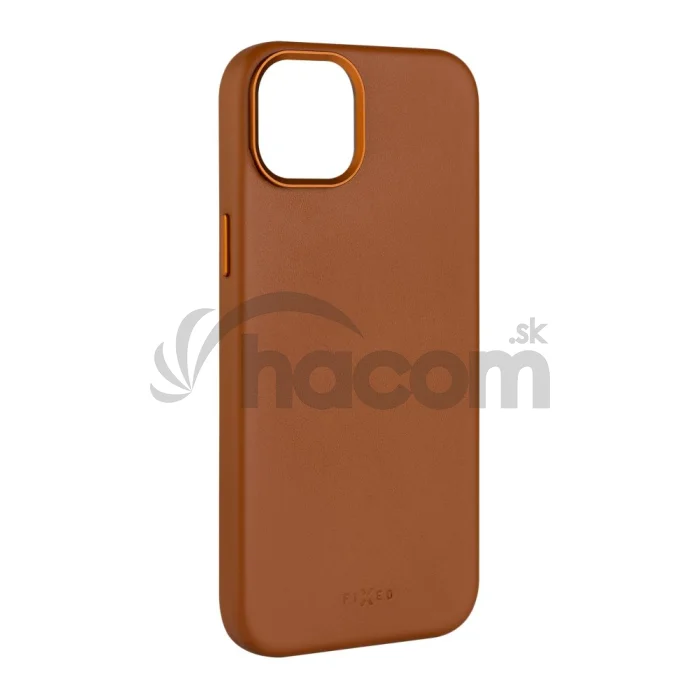 FIXED MagLeather kožený kryt iPhone 15, hnedý