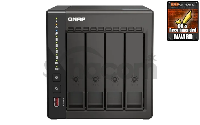 QNAP TS-453E-8G (4core 2,6GHz, 8GB RAM, 4x SATA, 2x M.2 NVM slot, 2x HDMI 4K, 2x 2,5GbE, 4x USB)