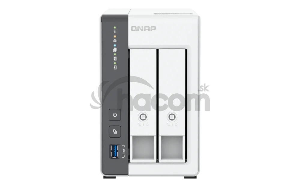 QNAP TS-216G (4core 2,0 GHz + NPU, 4 GB RAM, 2x SATA, 1x GbE, 1x 2,5 GbE, 2x USB 2.0, 1x USB 3.2)