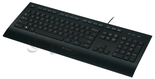 Logitech K280e/Drôtová USB/US layout/Čierna