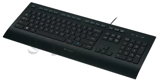 Logitech K280e/Drôtová USB/US layout/Čierna