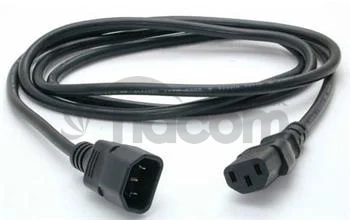 PremiumCord Predlžovací kábel - sieť 230V, IEC 320 C13 - C14, 0.5 m