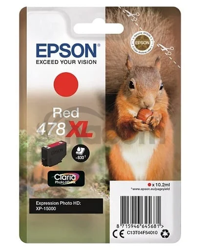 Epson Singlepack Red 478XL Claria Photo HD Ink
