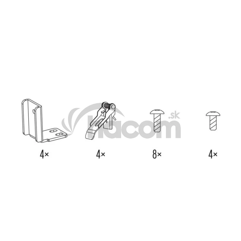 4 pružiny pre LED panel 60×60cm