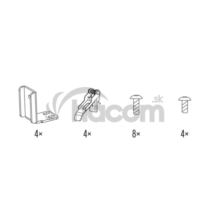 4 pružiny pre LED panel 60×60cm