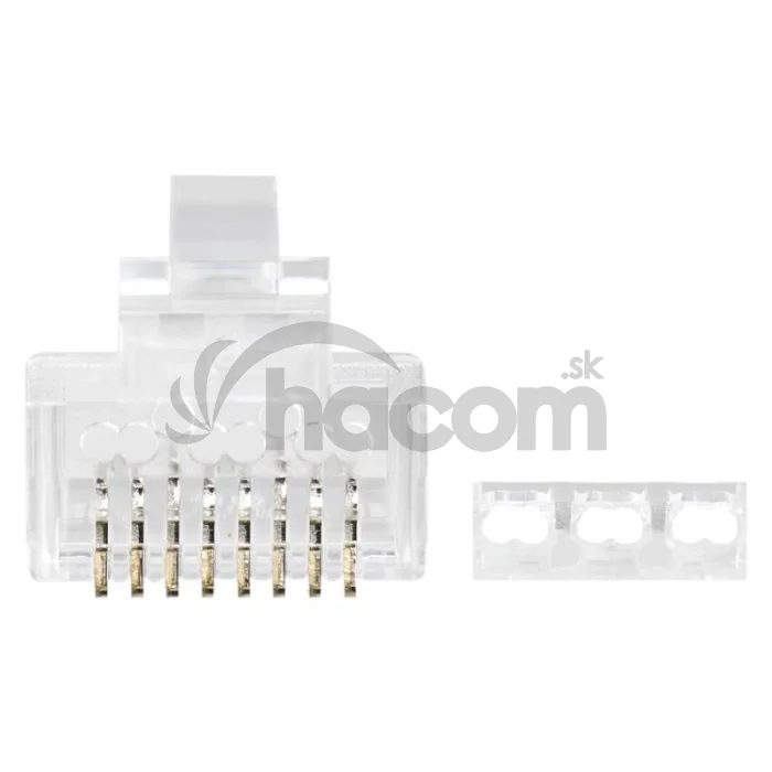 Konektor RJ45 pre UTP kábel (drôt), priehľadný