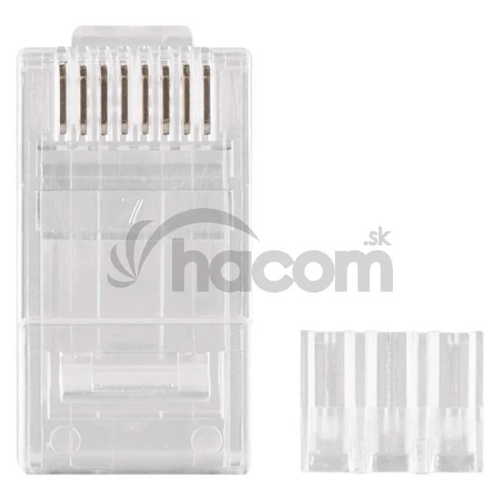 Konektor RJ45 pre UTP kábel (drôt), priehľadný