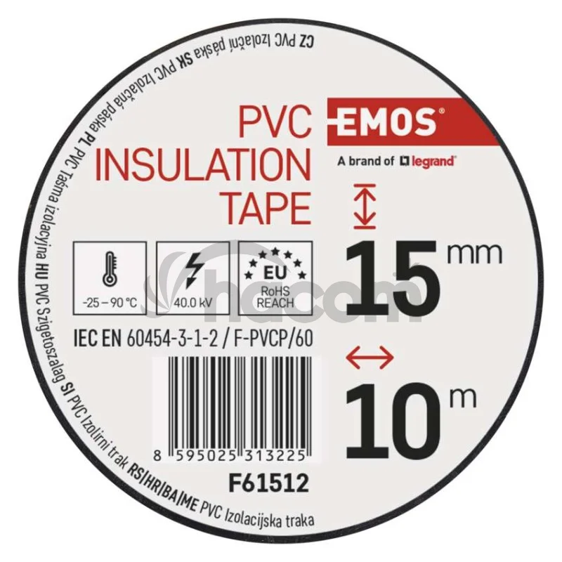 Izolačná páska PVC 15mm / 10m čierna