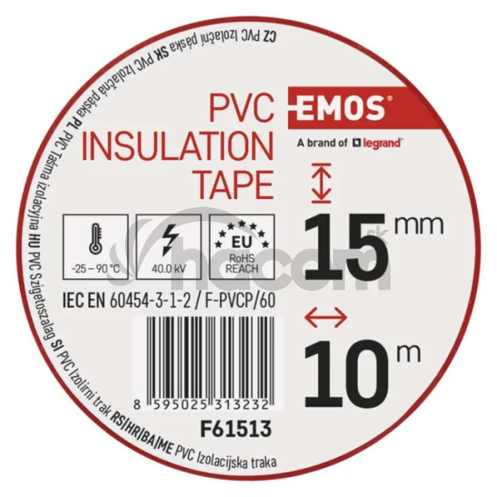 Izolačná páska PVC 15mm / 10m červená