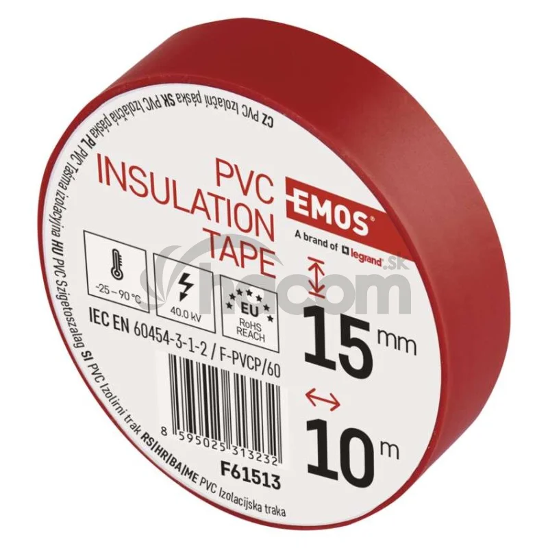 Izolačná páska PVC 15mm / 10m červená