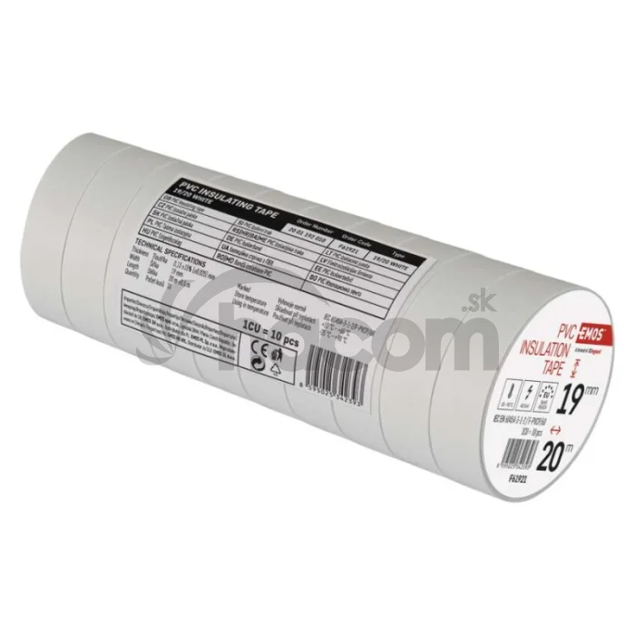 Izolačná páska PVC 19mm / 20m biela