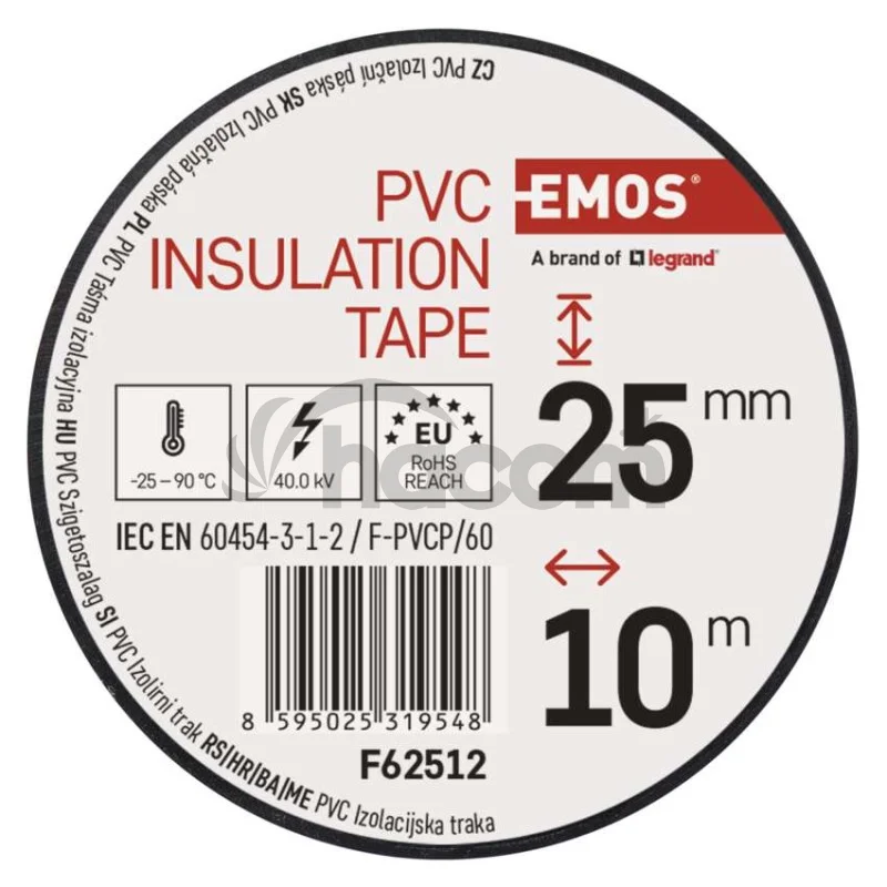 Izolačná páska PVC 25mm / 10m čierna