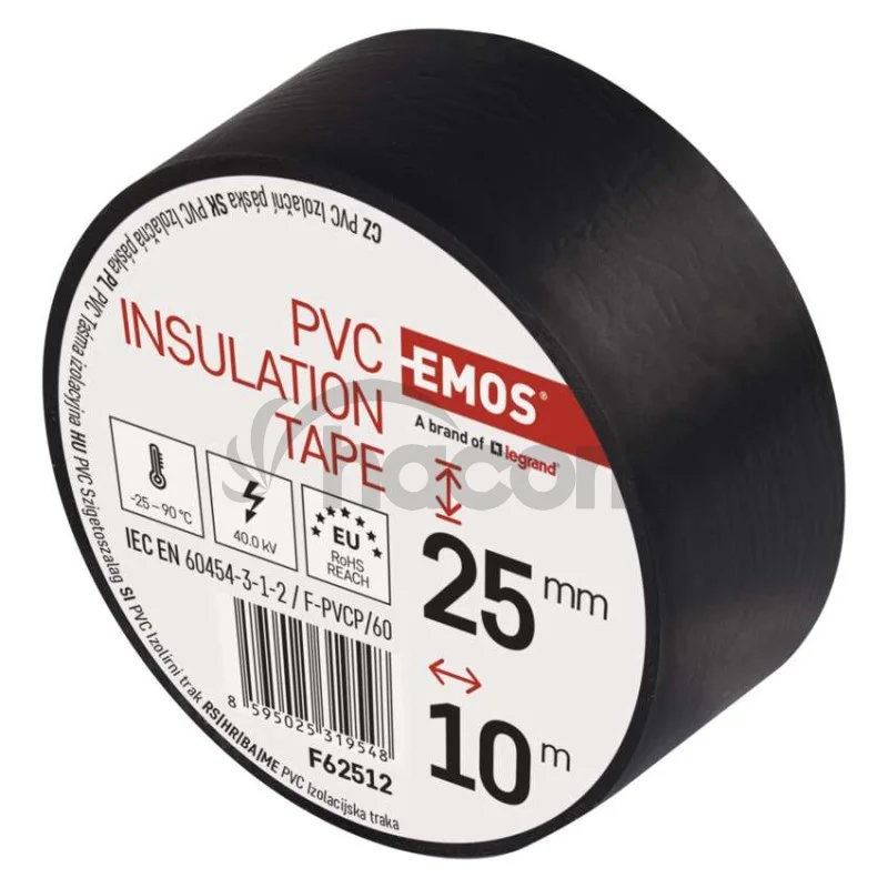 Izolačná páska PVC 25mm / 10m čierna