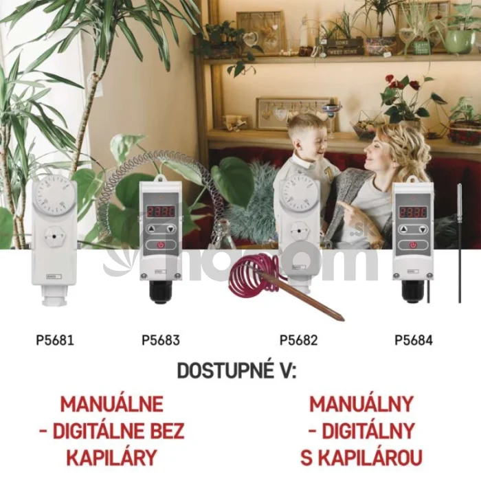 Príložný manuálny termostat P5681