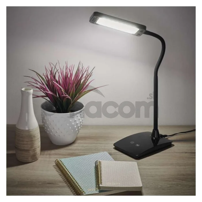 LED stolná lampa Eddy, čierna