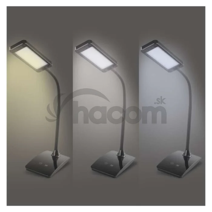 LED stolná lampa Eddy, čierna