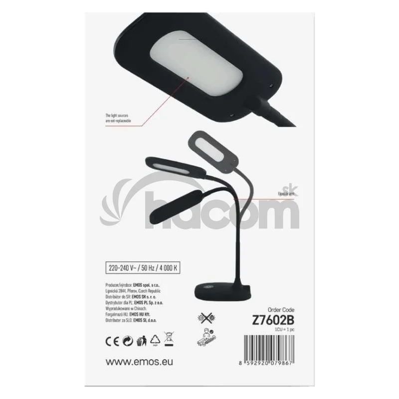 LED stolná lampa STELLA, čierna