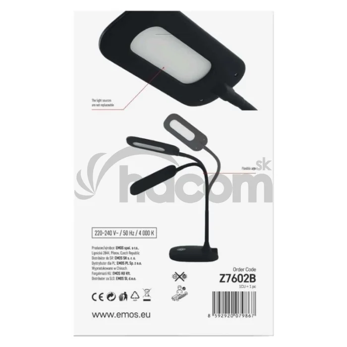 LED stolná lampa STELLA, čierna